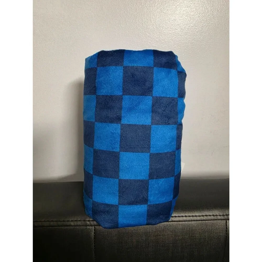 New 8.5' Blue Easter Peeps Plush & Chessboard Blanket for Adult/ Child Gift Set